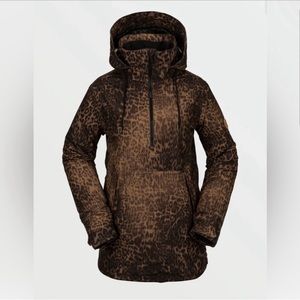 Volcom Snow Fern Insulated Gore Pullover Leopard (Size Small)